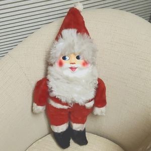 Vintage Rubber Face Stuffed Santa